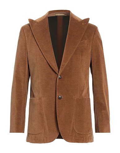 SARTORIA LATORRE Blazer Camel 98% Cotton, 2% Elastane