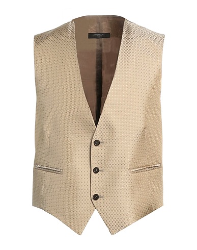 PRELUDIO by A.N. Waistcoat Beige 58% Viscose, 42% Acetate
