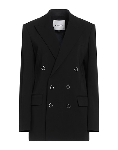 KRIZIA Blazer Black 97% Viscose, 3% Elastane