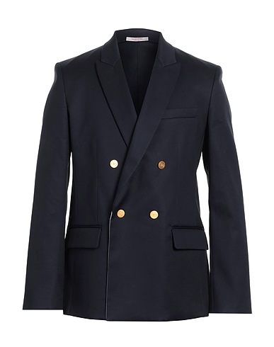 VALENTINO GARAVANI Blazer Midnight blue 100% Cotton, Polyamide