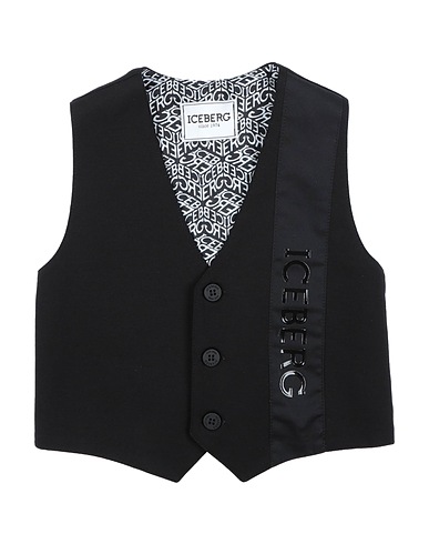 ICEBERG Waistcoat Black 60% Viscose, 35% Polyamide, 5% Elastane
