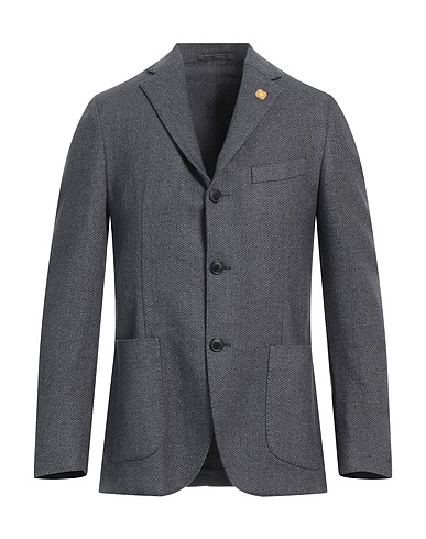LARDINI Blazer Charcoal 41% Wool, 33% Polyester, 26% Polyamide