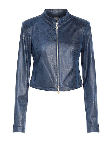 SISTE'S Jacket Midnight blue 100% Polyester, Cotton, Elastane