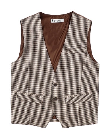 OVER/D Suit vest Brown 50% Cotton, 45% Polyester, 5% Polyamide