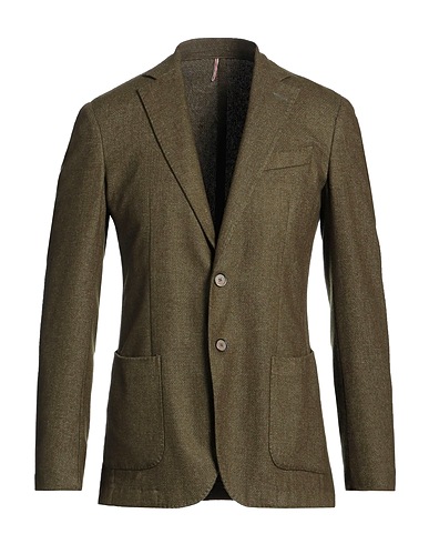 SANTANIELLO Blazer Military green 80% Wool, 20% Polyester