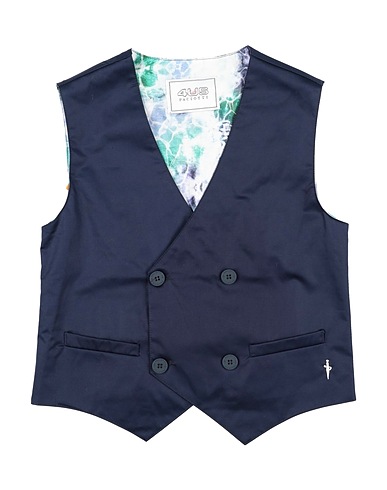 PACIOTTI 4US Suit vest Navy 98% Cotton, 2% Elastane