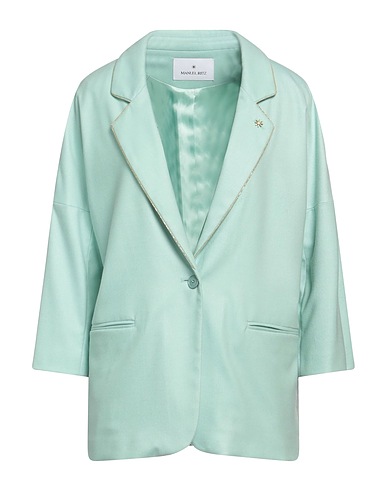 MANUEL RITZ Blazer Light green 69% Polyester, 29% Viscose, 2% Elastane