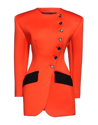 DOLCE&GABBANA Blazer Orange 85% Polyester, 12% Elastane, 3% Virgin Wool, Viscose