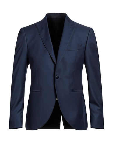 PAL ZILERI CERIMONIA Blazer Navy blue 76% Wool, 24% Polyester