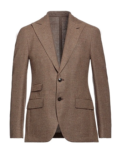 LUBIAM Blazer Camel 93% Virgin Wool, 4% Silk, 3% Cashmere