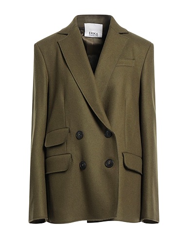 ERIKA CAVALLINI 블레이저 VERDE MILITARE 80% 버진 울, 20% 폴리아미드