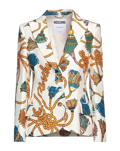 MOSCHINO Jackett Cremeweiß 100% Viskose