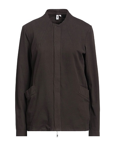 EUROPEAN CULTURE Blazer Dark brown 100% Cotton