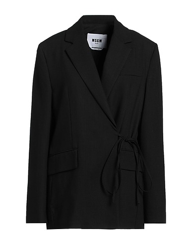 MSGM Blazer Black 91% Viscose, 8% Polyester, 1% Elastane