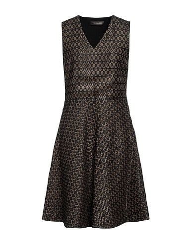 TRUSSARDI Midi dress Midnight blue 50% Polyamide, 27% Cotton, 12% Acrylic, 6% Polyester, 5% Wool