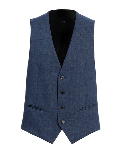 LAB. PAL ZILERI Suit vest Blue 44% Polyester, 30% Wool, 12% Viscose, 12% Linen, 2% Elastane