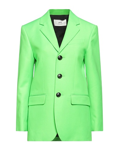 AMI ALEXANDRE MATTIUSSI Blazer Lime green 50% Virgin Wool, 50% Acrylic