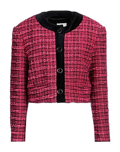 SANDRO Blazer Magenta 54% Cotton, 24% Acrylic, 17% Polyester, 4% Wool, 1% Polyamide