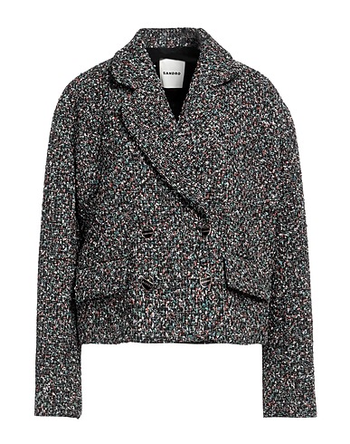 SANDRO Blazer Black 80% Polyester, 11% Synthetic fibers, 5% Cotton, 3% Metallic fiber, 1% Other Fibres