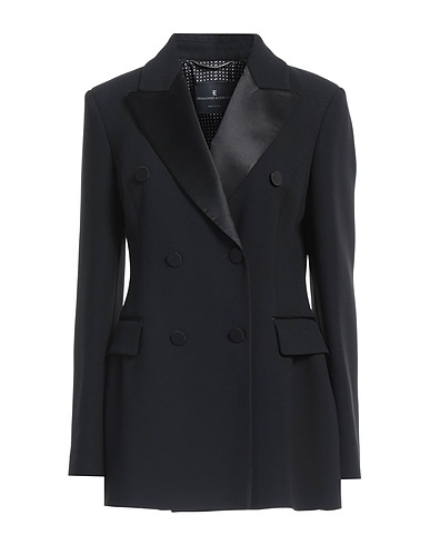 ERMANNO SCERVINO Blazer Black 52% Viscose, 48% Acetate, Silk