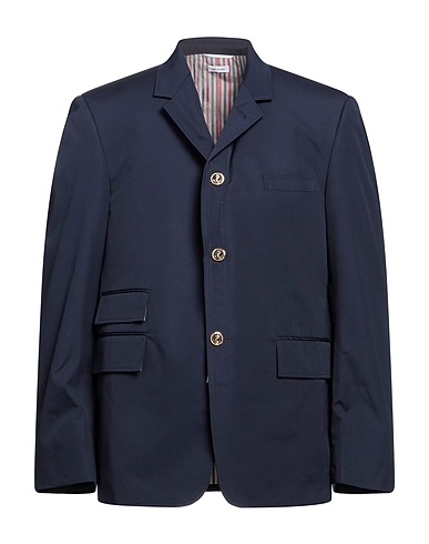 THOM BROWNE Blazer Blu navy 65% Poliestere, 35% Cotone