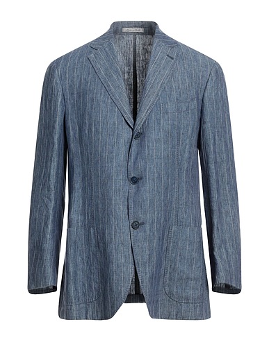 CANTARELLI Blazer Slate blue 100% Linen