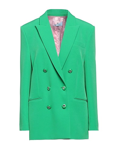 CHIARA FERRAGNI Blazer Green 93% Polyester, 7% Elastane