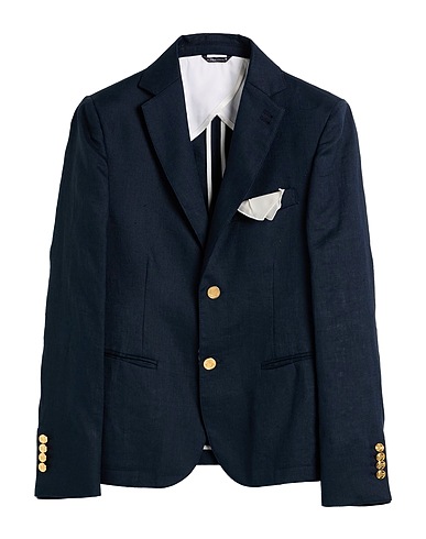 GREY DANIELE ALESSANDRINI Blazer Midnight blue 100% Linen