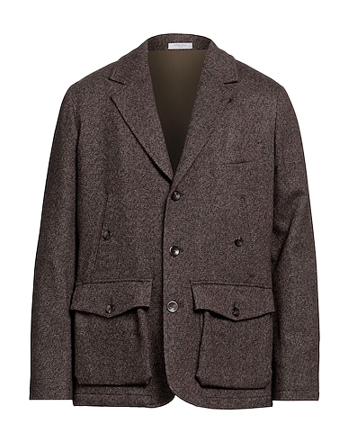 BOGLIOLI Blazer Dark brown 95% Virgin Wool, 5% Cashmere