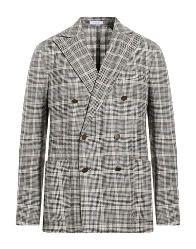 BOGLIOLI Blazer Light grey 73% Virgin Wool, 18% Polyamide, 5% Silk, 4% Linen