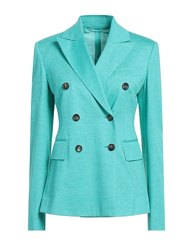MAX MARA テーラードジャケット ターコイズブルー コットン 60% / リネン 40%