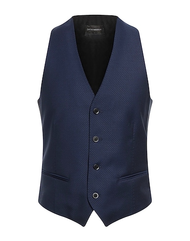 EMPORIO ARMANI Waistcoat Blue 100% Virgin Wool