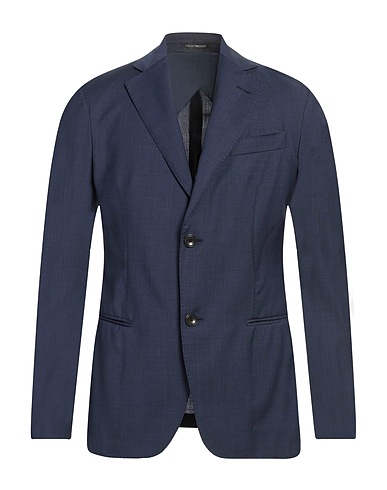 EMPORIO ARMANI Blazer Navy blue 100% Virgin Wool