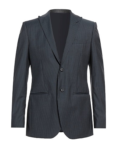 LUBIAM Blazer Slate blue 100% Virgin Wool