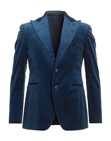 TAGLIATORE Blazer Deep teal 98% Cotton, 2% Elastane
