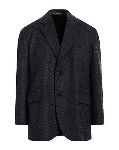 EMPORIO ARMANI Blazer Dark brown 89% Virgin Wool, 9% Polyamide, 2% Cashmere