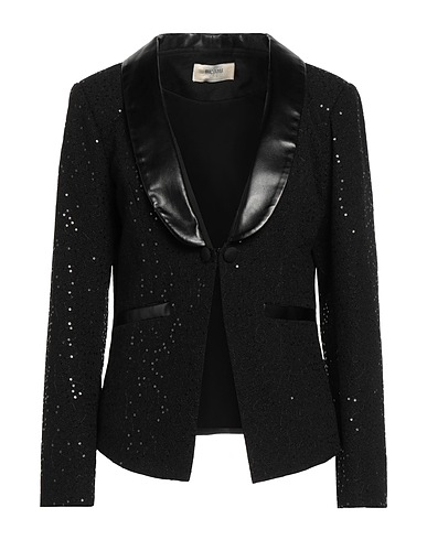 FRACOMINA Blazer Black 95% Polyester, 5% Elastane