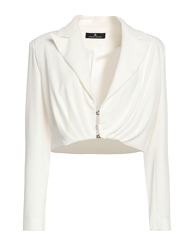 MONIQUE GARÇONNE Blazer White 96% Polyester, 4% Elastane