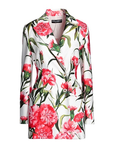 DOLCE&GABBANA Blazer White 93% Polyester, 7% Elastane