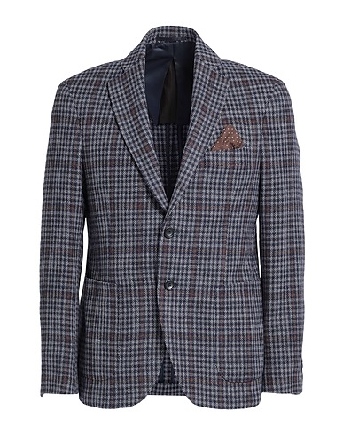 STEVE&COLLINS Blazer Blu notte 100% Lana Vergine