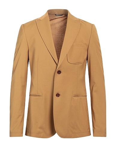DANIELE ALESSANDRINI HOMME Blazer Camel 69% Polyester, 29% Viscose, 2% Elastane