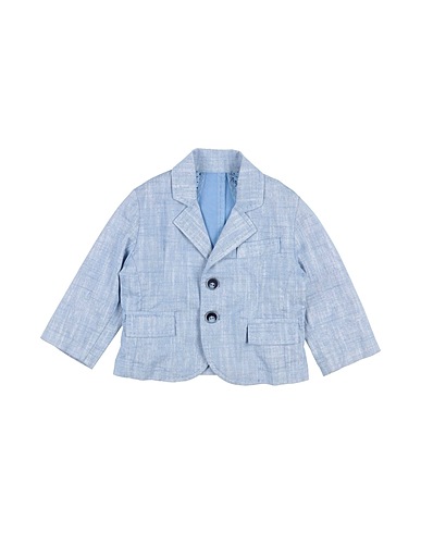 MANUELL & FRANK Blazer Light blue 98% Cotton, 2% Elastane