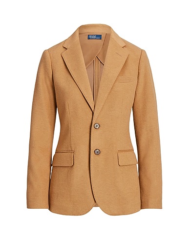 POLO RALPH LAUREN Blazer BRUSHED WOOL-BLEND BLAZER
 Camel 52% Polyester, 23% Wool, 14% Cotton, 11% Viscose