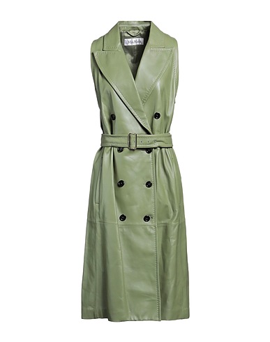 MAX MARA Double breasted pea coat Sage green 100% Lambskin
