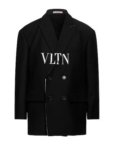 VALENTINO GARAVANI Blazer Black 65% Virgin Wool, 35% Silk, Polyamide, Cotton