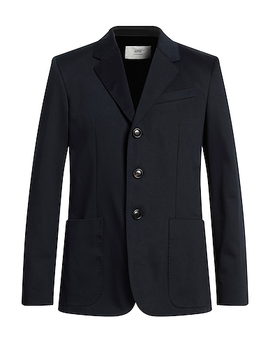 AMI ALEXANDRE MATTIUSSI Blazer Midnight blue 50% Cotton, 50% Polyester