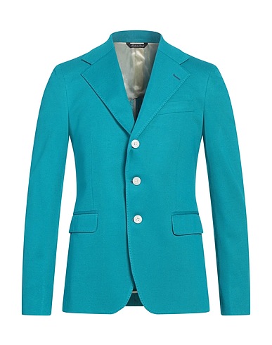 BRIAN DALES Blazer Turchese 100% Cotone