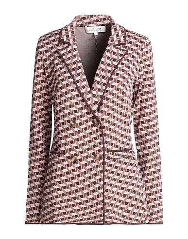 DIANE VON FURSTENBERG Blazer Chocolate brown 79% Viscose, 21% Polyester