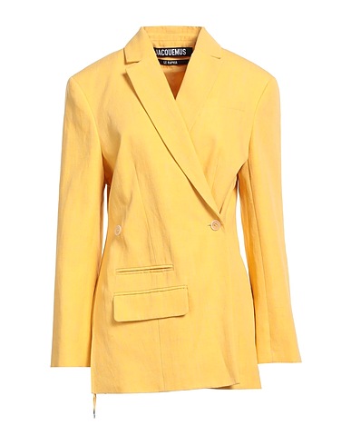 JACQUEMUS Blazer Yellow 60% Linen, 26% Viscose, 14% Polyester