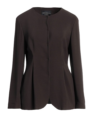 EMPORIO ARMANI Blazer Dark brown 50% Acrylic, 50% Viscose